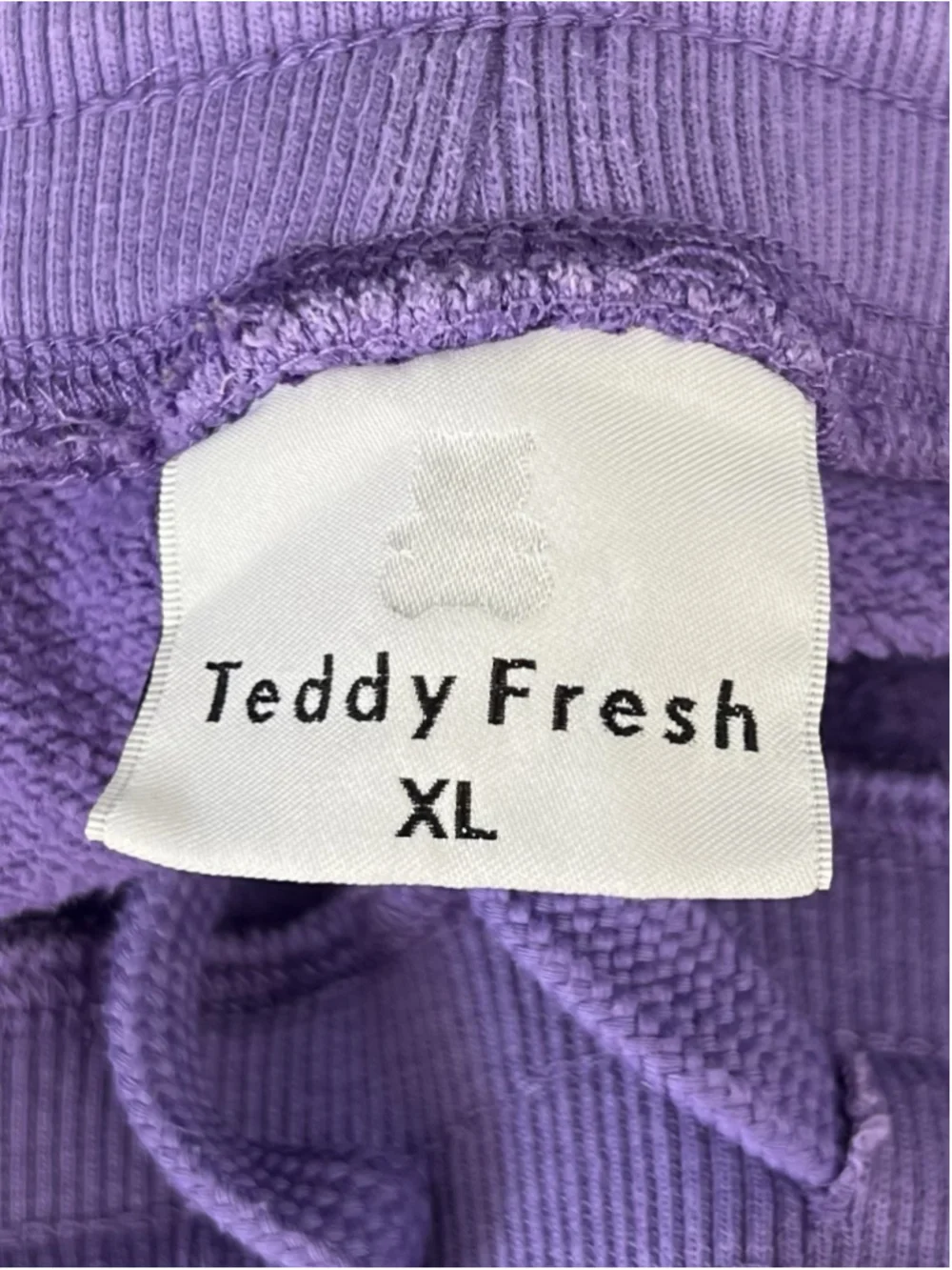 Teddy Fresh Purple Sweatpants XL Logo Patch Pocket Lounge Elastic Waist Unisex